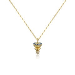 Totem Interchangeable Pendant in 18 Karat Gold with Diamonds and Sapphires