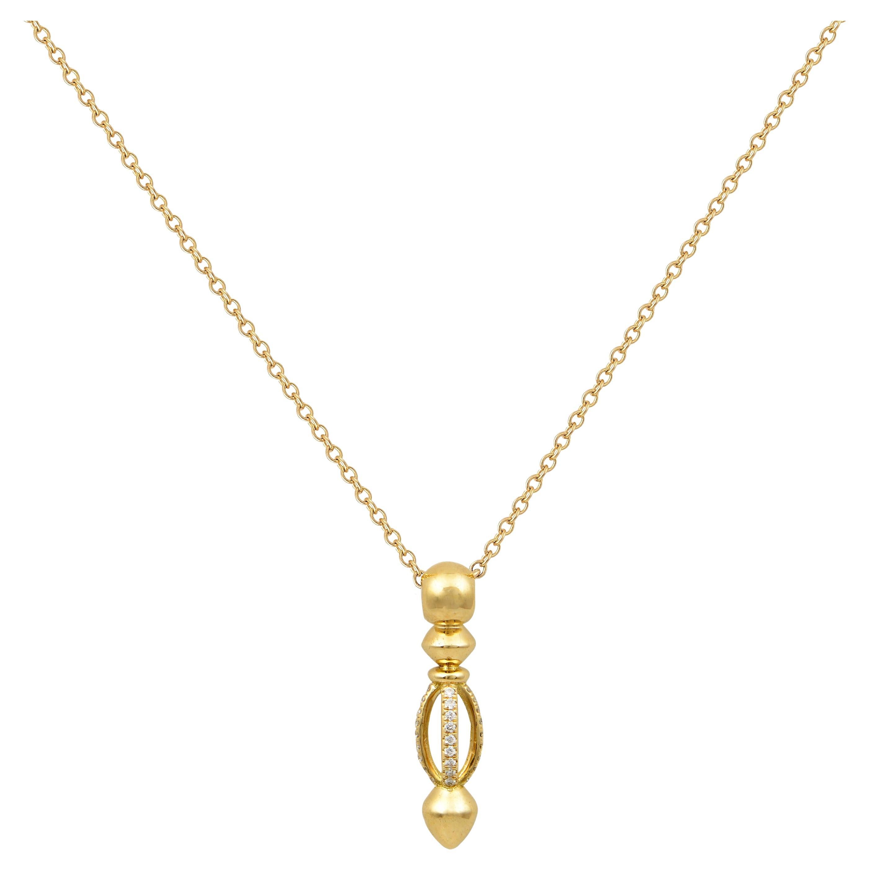 Totem Interchangeable Pendant in 18 Karat Gold with Diamonds For Sale