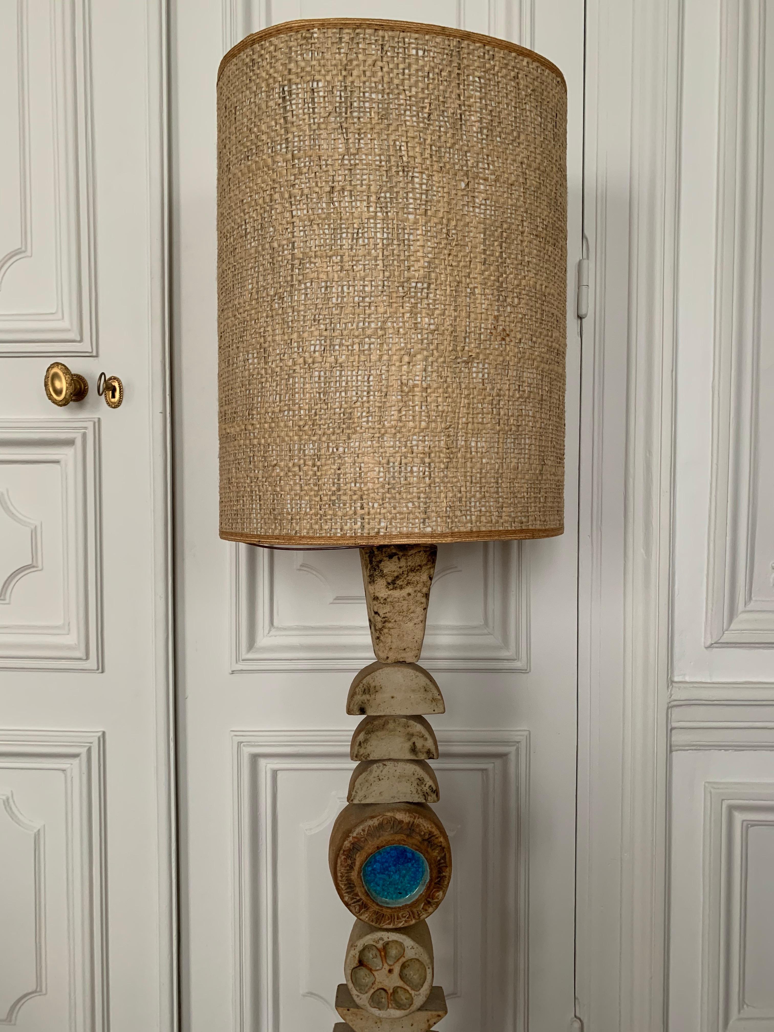 Totem Lamp by Bernard Rooke ceramic , England, 1960 9
