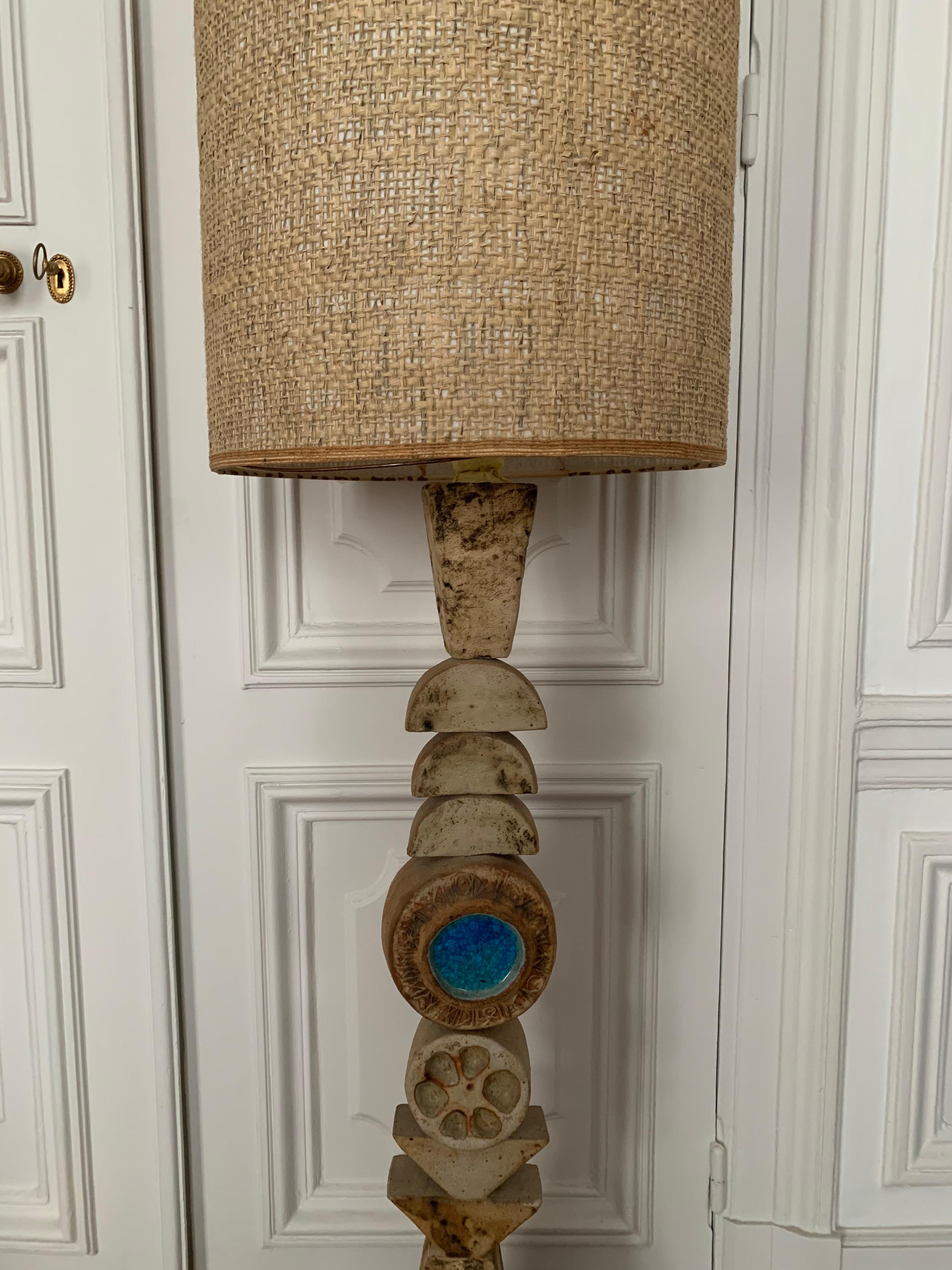 Totem Lamp by Bernard Rooke ceramic , England, 1960 2