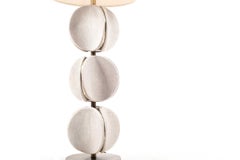 TOTEM Lamp in Cream Shagreen and Bronze-Patina Brass by Kifu Paris