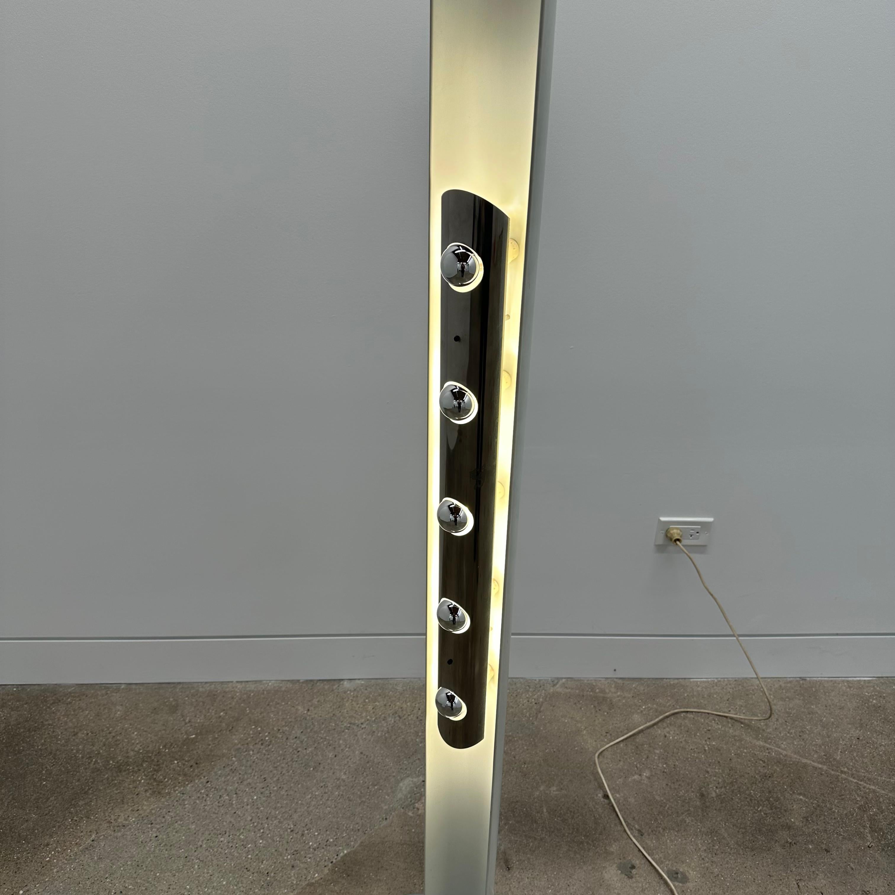 Metal Totem Lamp with 5 Bulbs by Enrico Tronconi, Italy c. 1970s For Sale