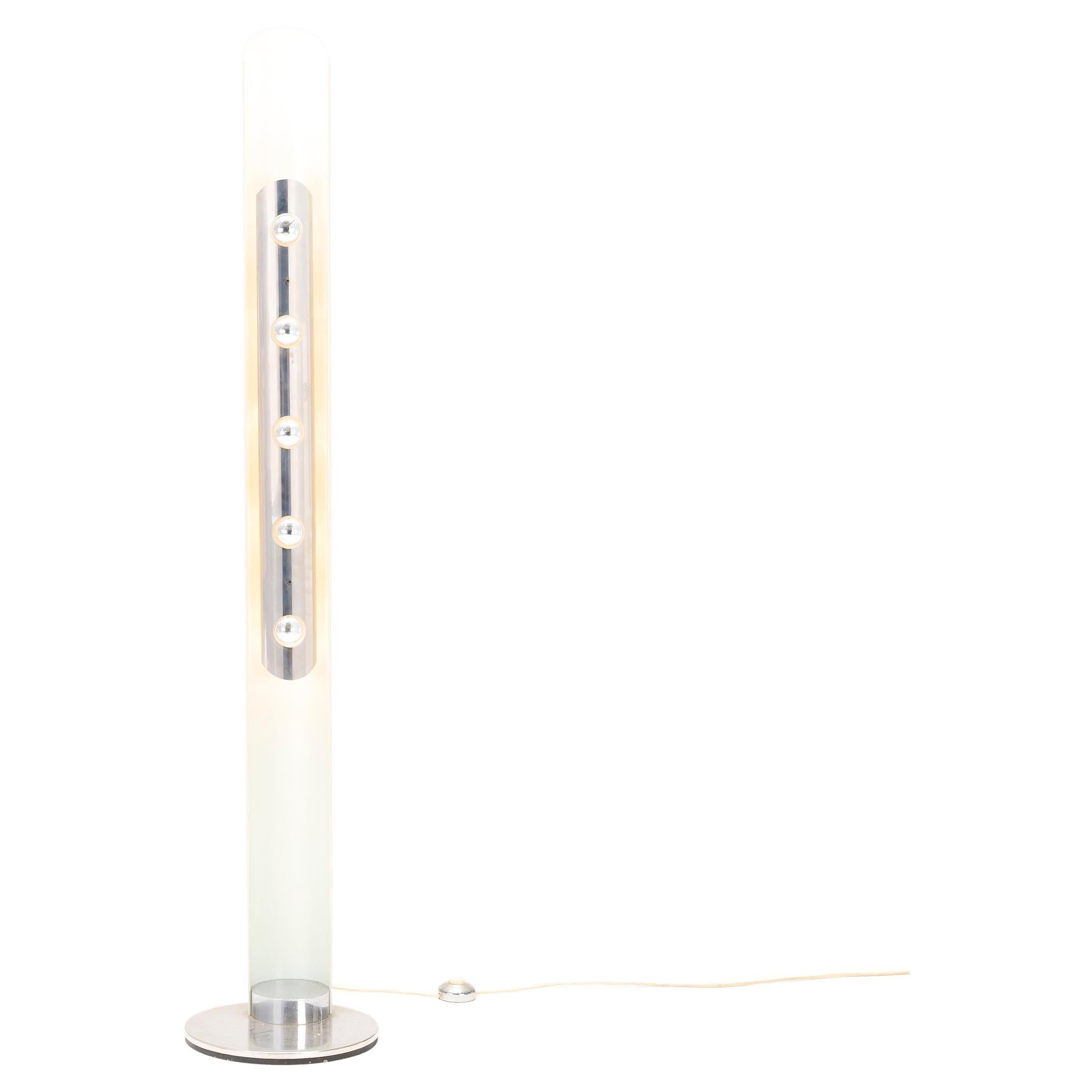 Lampada Totem con 5 lampadine di Enrico Tronconi, Italia c.C. anni '70