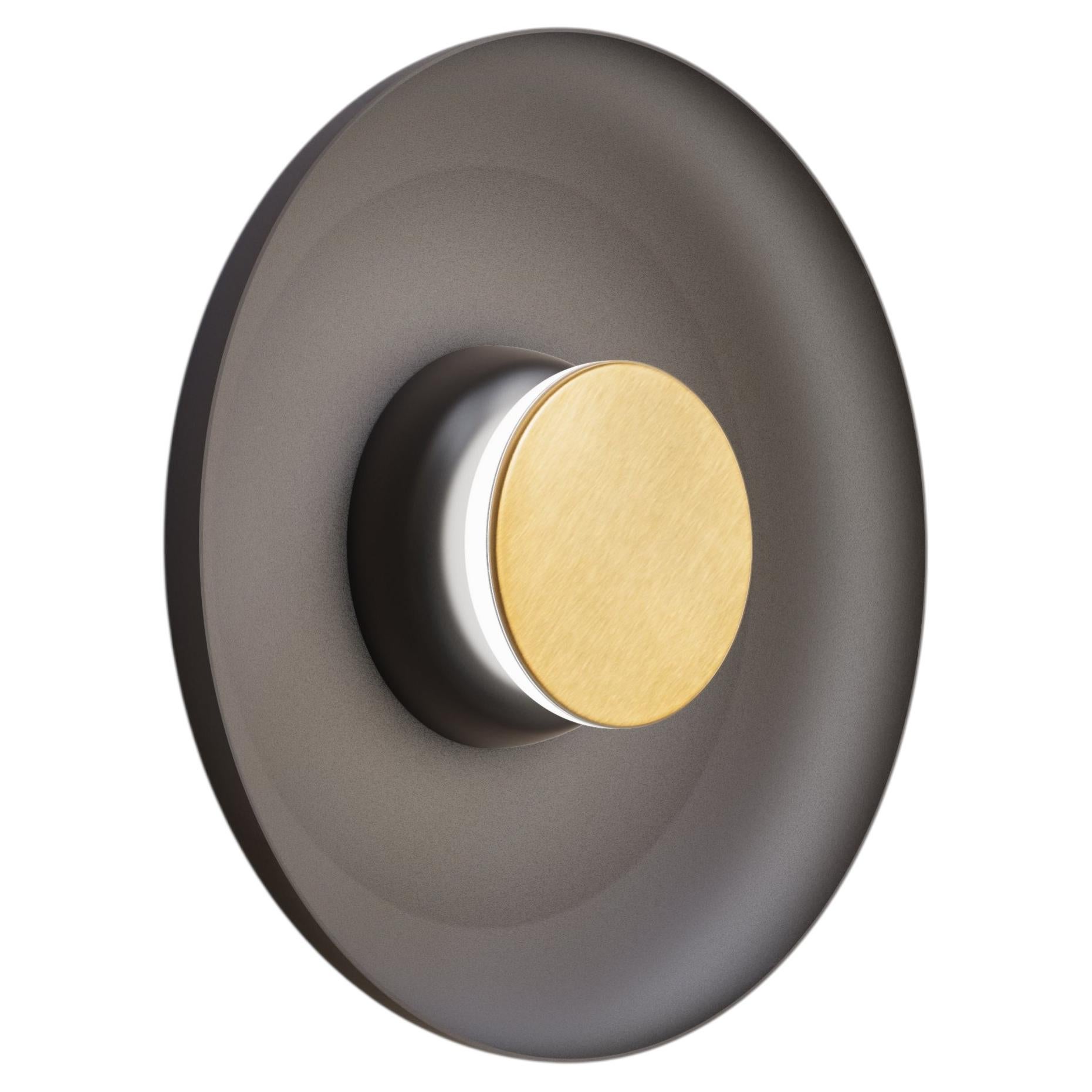 Pre-owned Pablo Designs Totem Lighting Sconce Metal 12", Led Module, Circular Design By  In Transparent