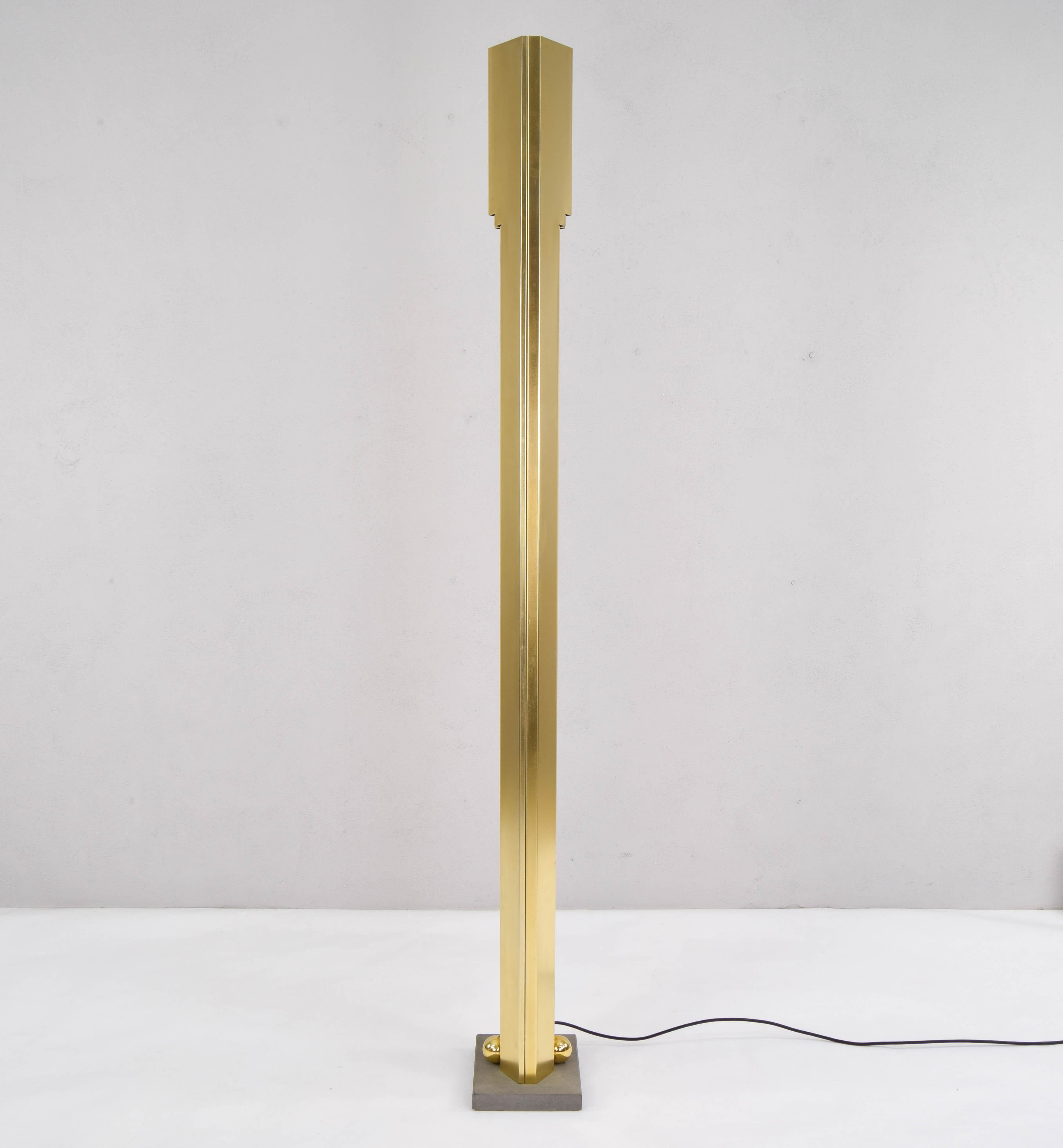 Mid-Century Modern Totem Midcentury Italian Modern Brass Floor Lamp of Kazuhide Takahama to Sirrah