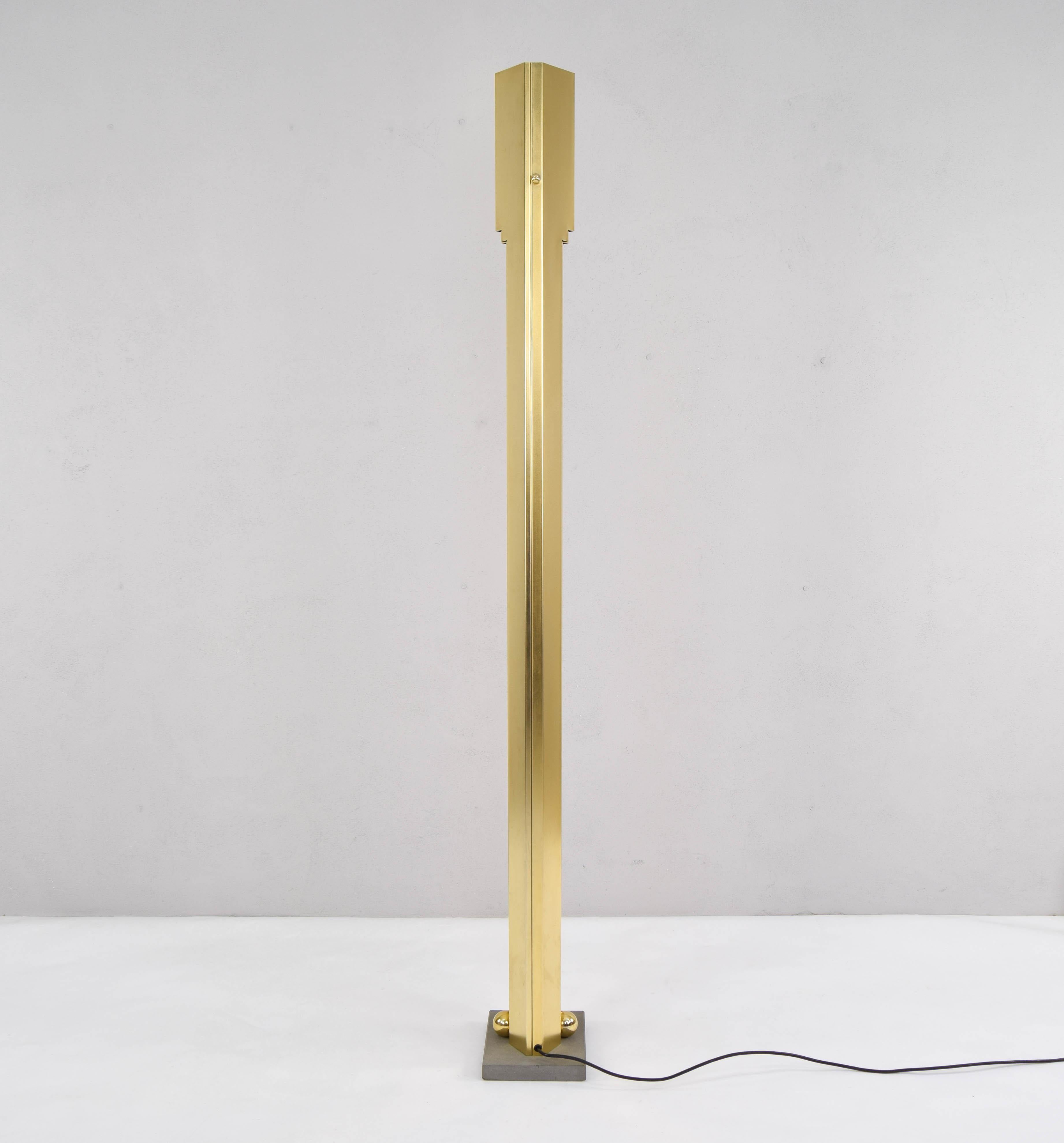 Totem Midcentury Italian Modern Brass Floor Lamp of Kazuhide Takahama to Sirrah 1