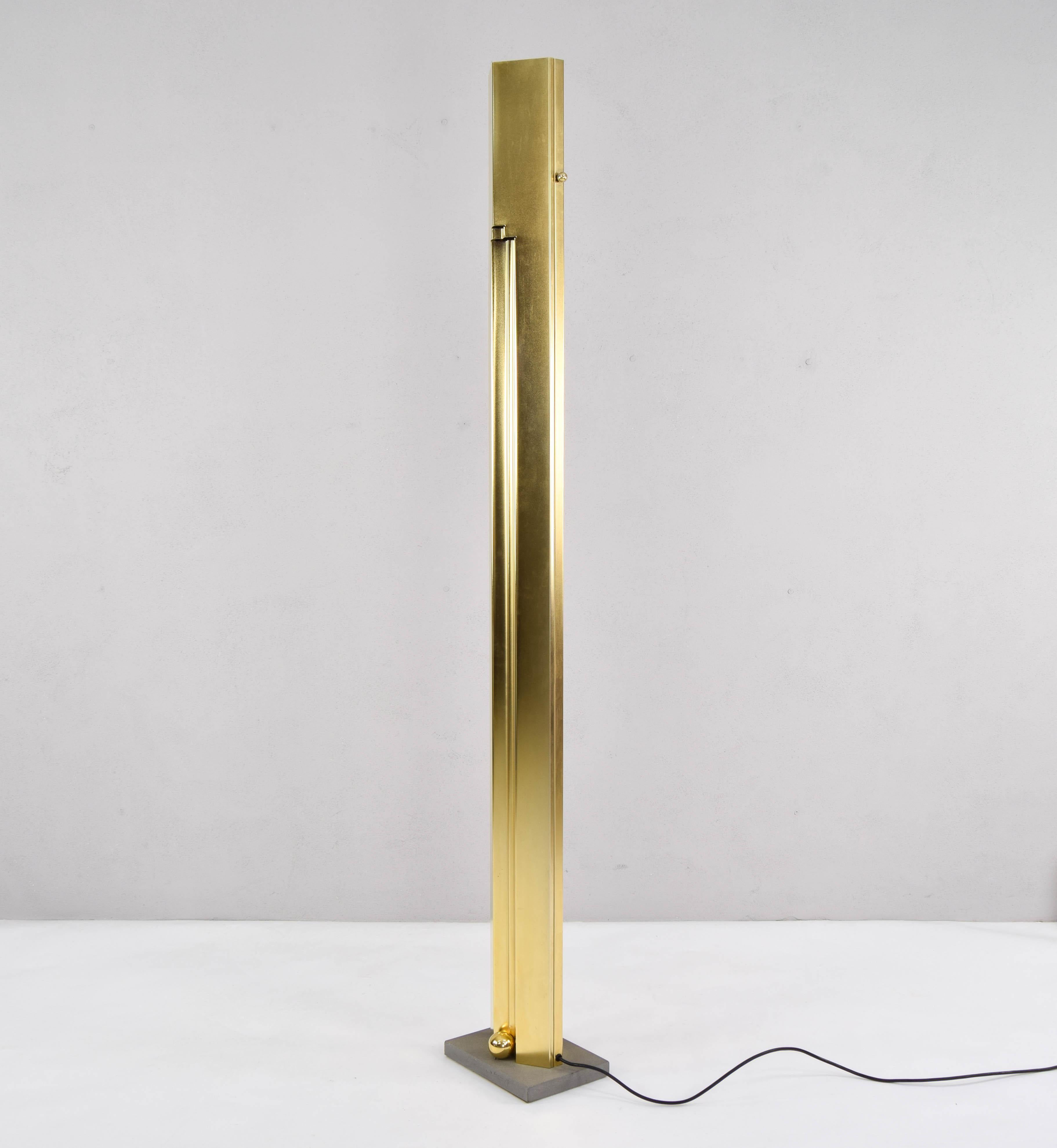 Totem Midcentury Italian Modern Brass Floor Lamp of Kazuhide Takahama to Sirrah 2