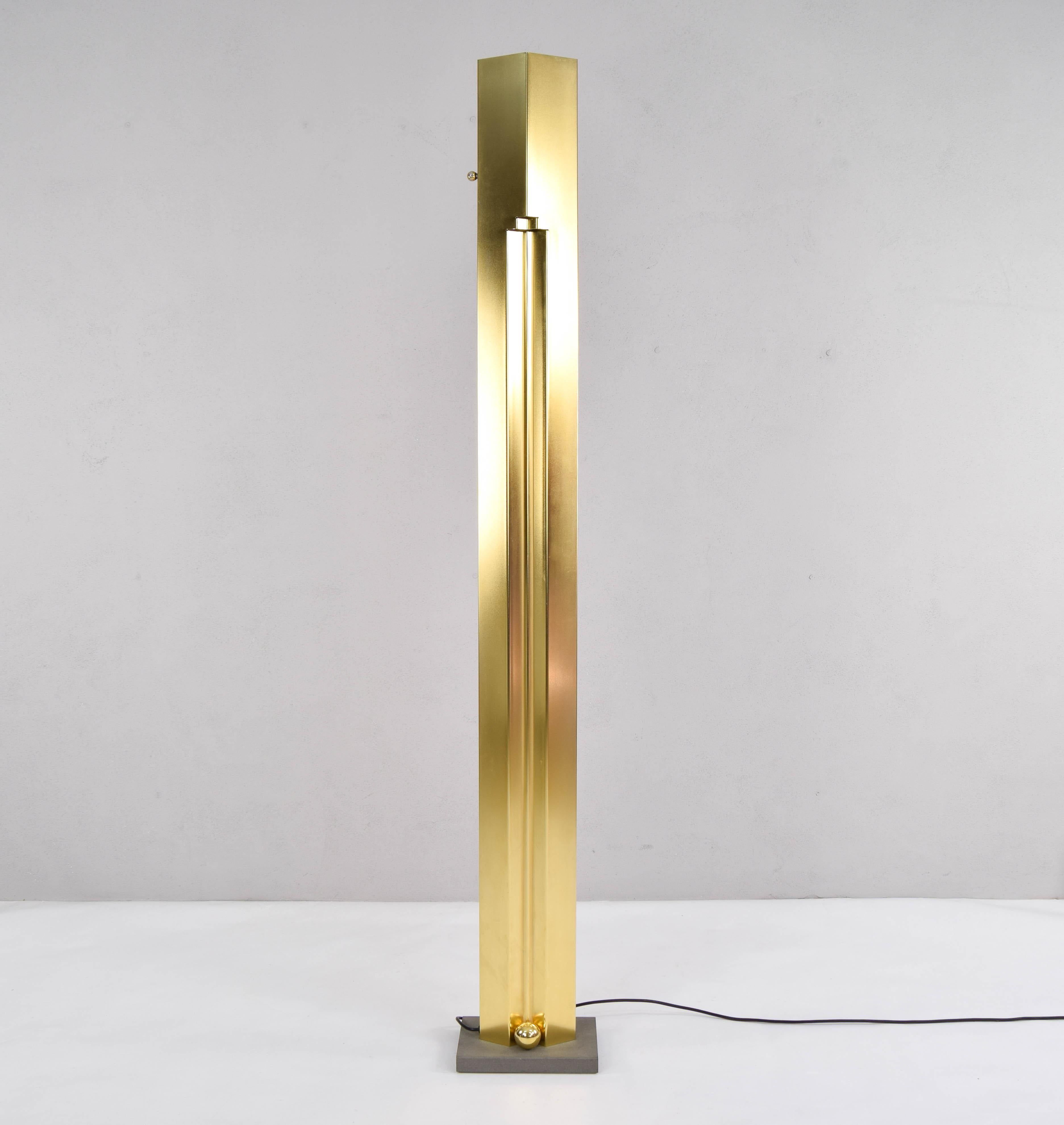 Totem Midcentury Italian Modern Brass Floor Lamp of Kazuhide Takahama to Sirrah 3