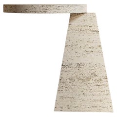 TOTEM Modern and sculptural solid marble Italian side table by dAM Atelier