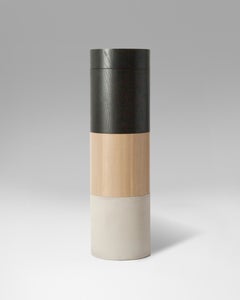 TOTEM Modern Stackable Stools in White Oak & Concrete by Estudio Persona