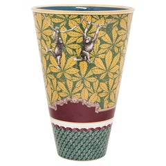 Totem-Vase in Kegelform mit Affenkugeln in Kegelform von GINORI 1735