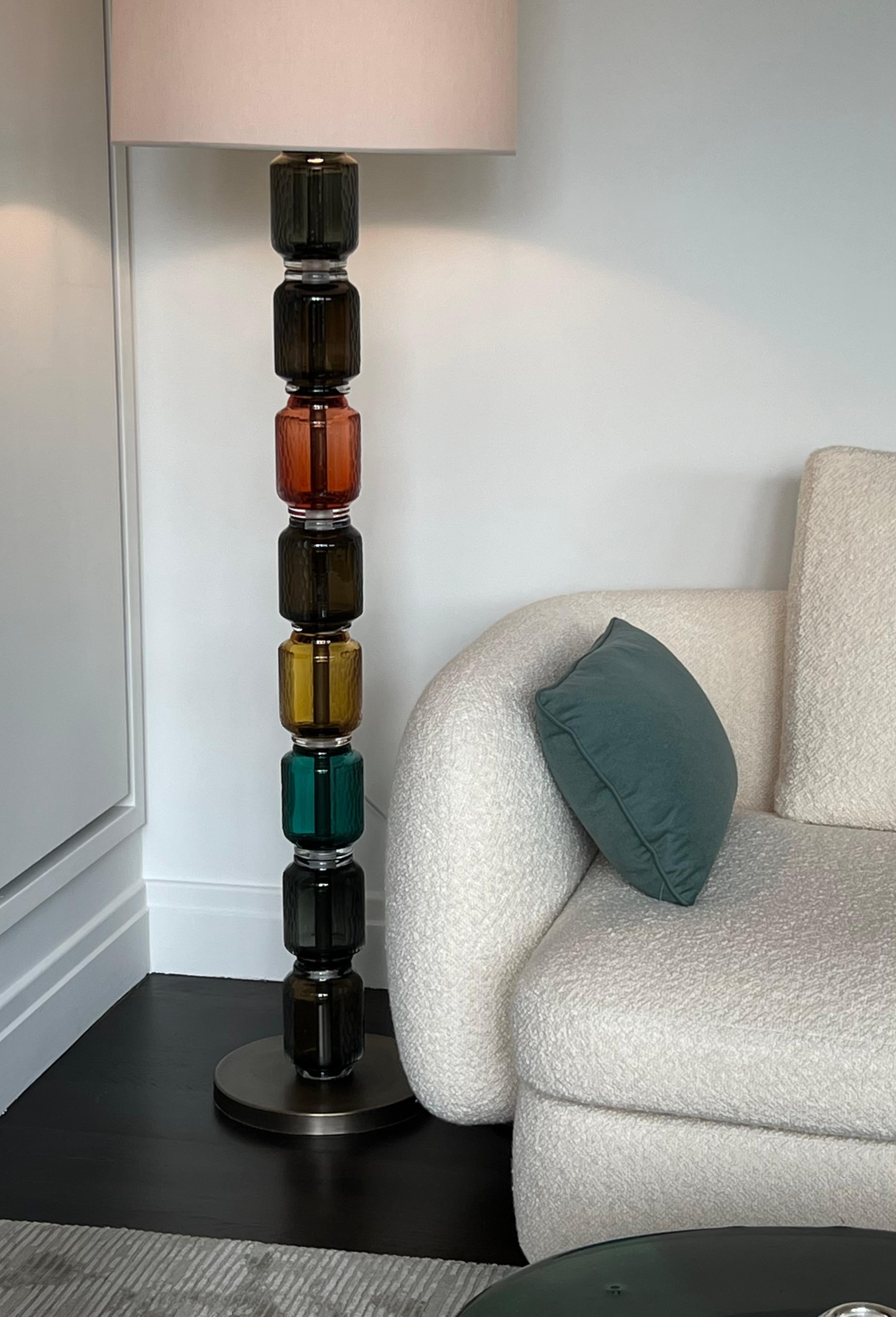 Totem Multi-Color Tower Glass Floor Lamp In New Condition For Sale In Istanbul, TR