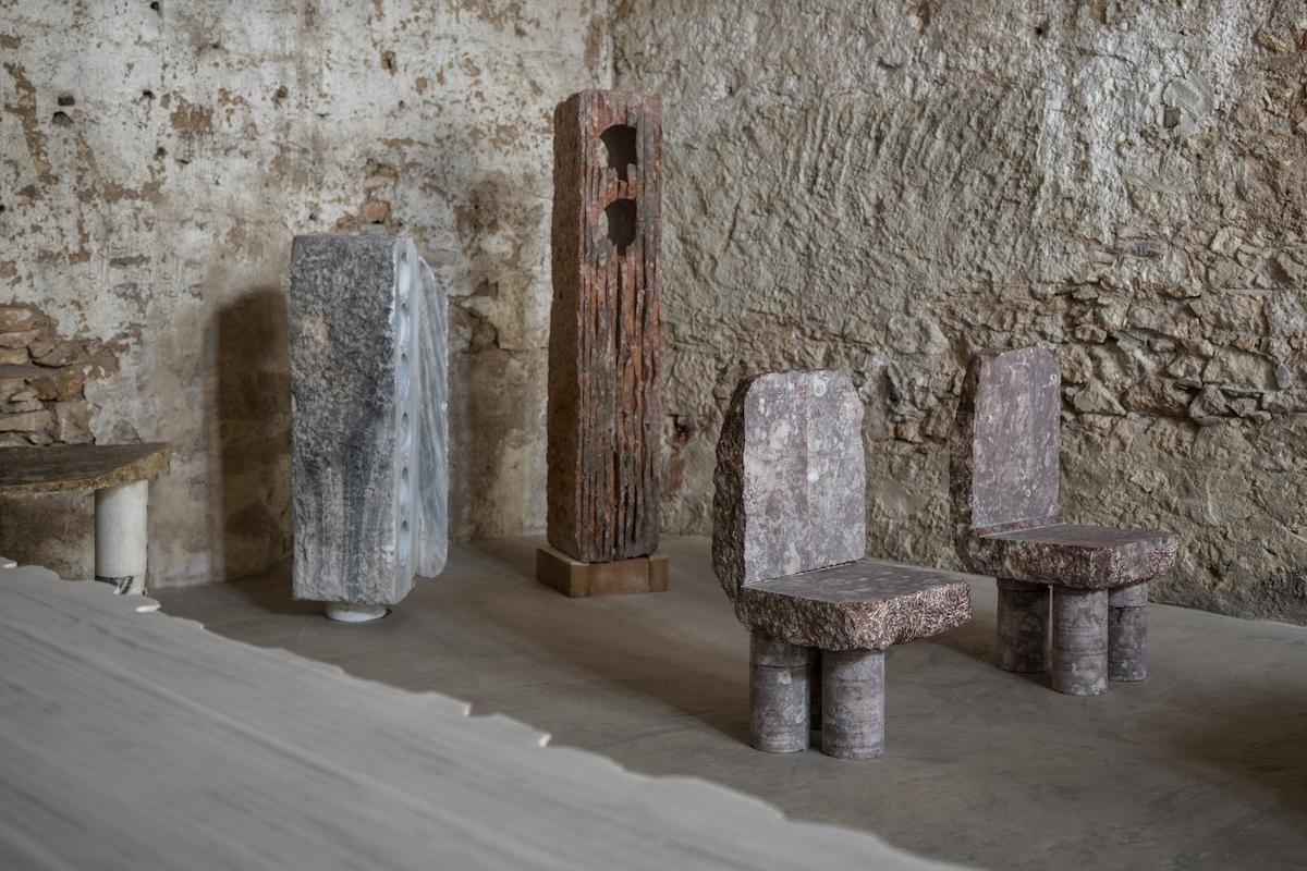 The idea for a series of functional objects first was born while the artist was building his own home on the island of Naxos. This was the beginning of an ongoing exploration, inspired by the natural elements and the forms of unprocessed stone that