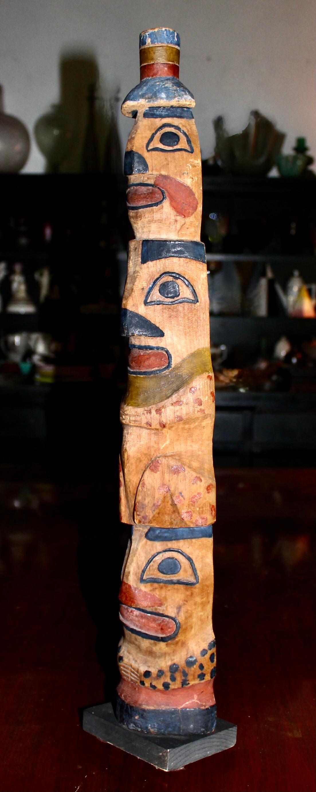 Rare, good sized Totem Model.  Untouched, original non commercial paint.