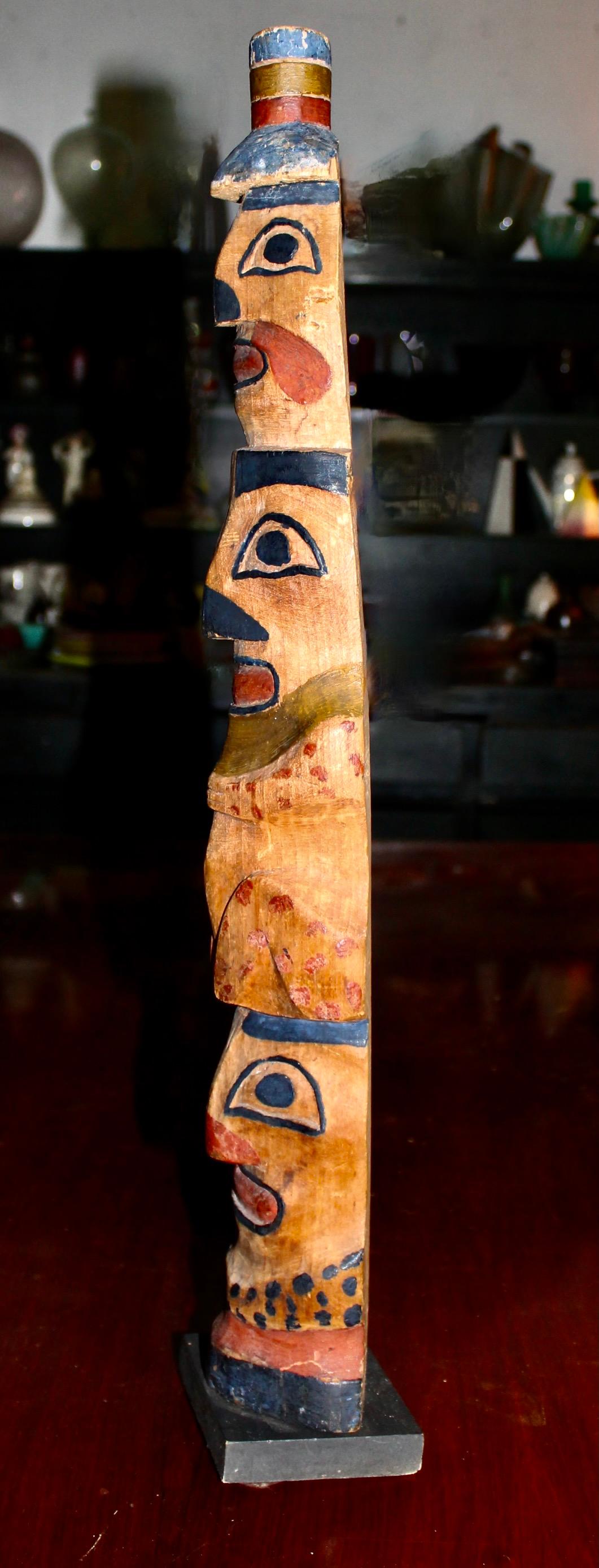 Native American Totem Pole Model Nootka, Northwest Coast For Sale