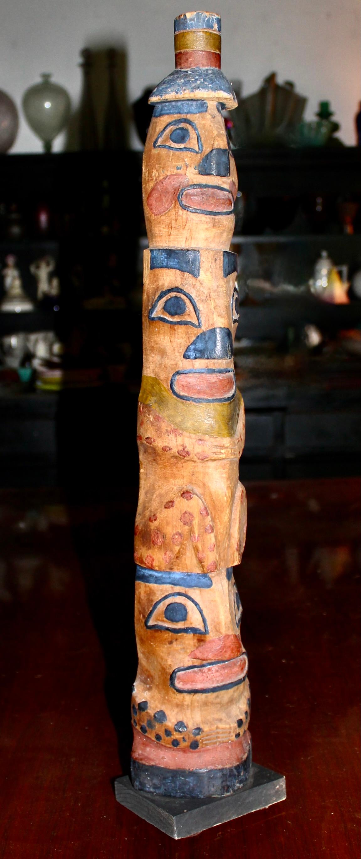 Totem Pole Model Nootka, Northwest Coast In Good Condition For Sale In Sharon, CT