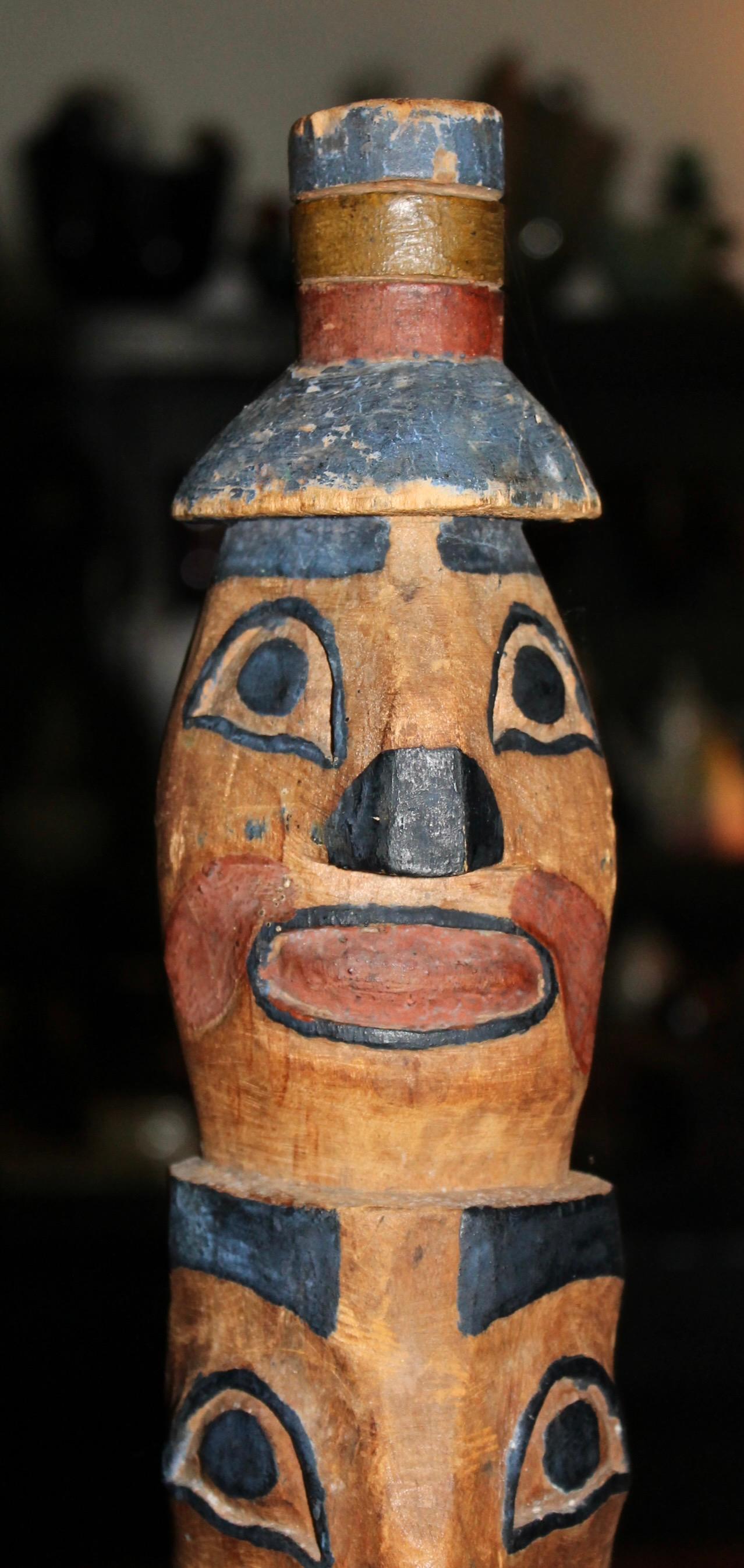 19th Century Totem Pole Model Nootka, Northwest Coast For Sale