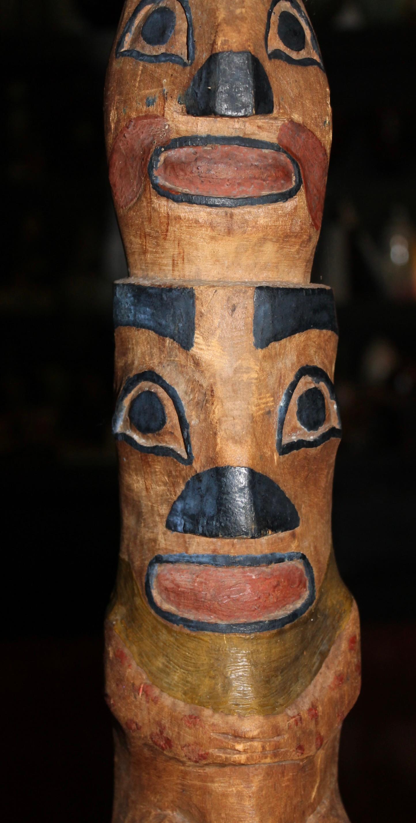 Wood Totem Pole Model Nootka, Northwest Coast For Sale