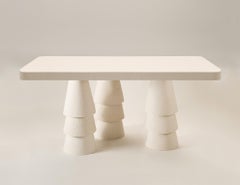 Totem Rectangular Dining Table in Jesmonite by Perler