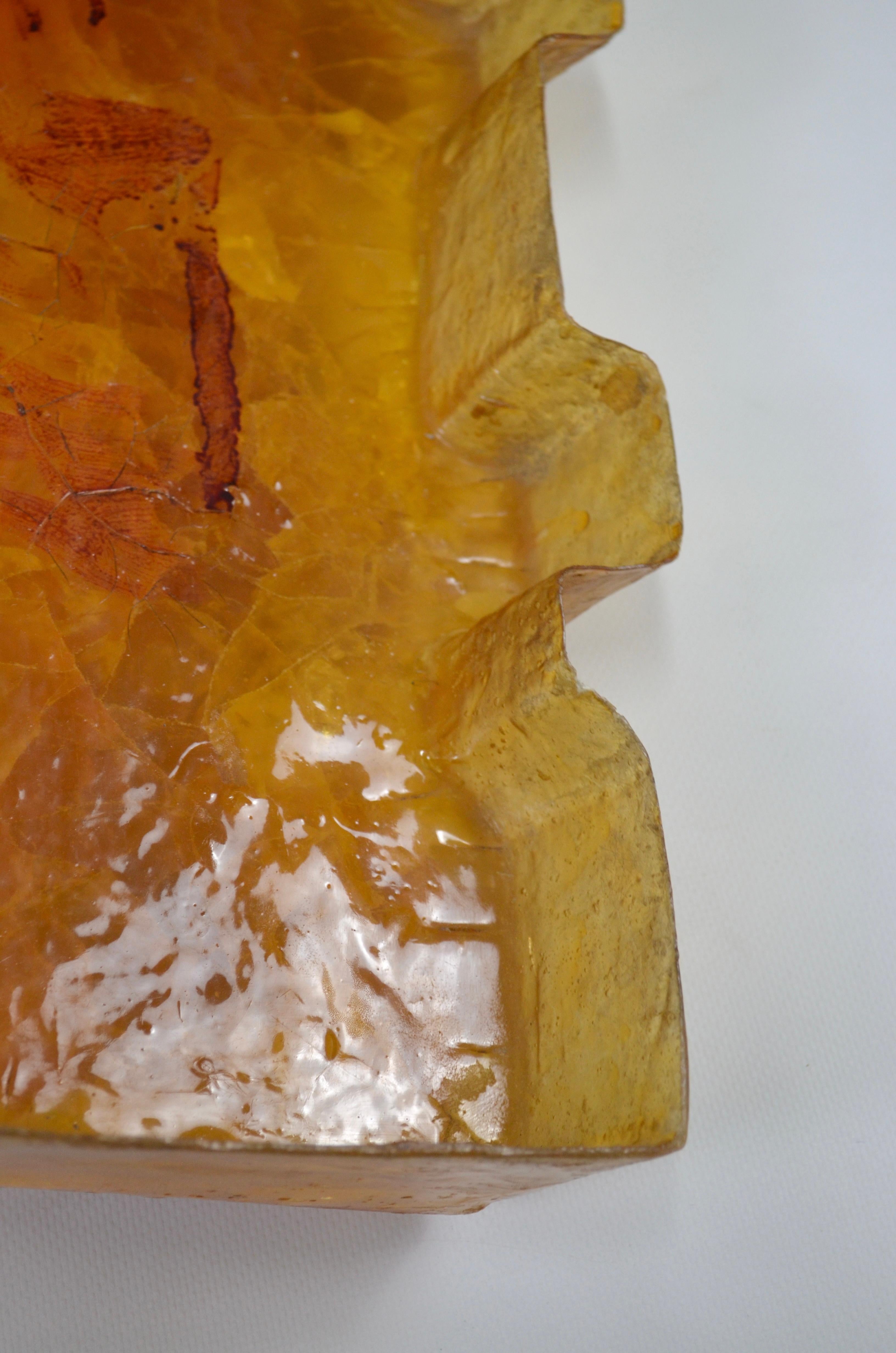 Resin Totem sculpture in fractal resin signed by Matius, France, 1970s For Sale