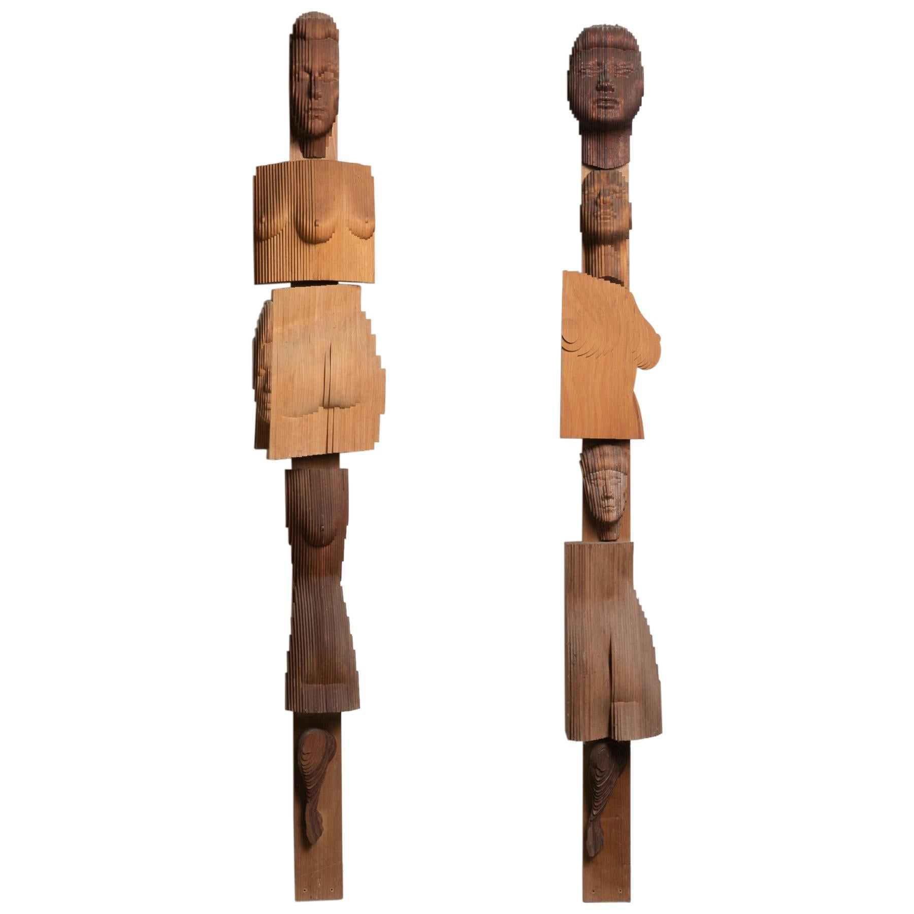 Sculptures TOTEM par Reuben Karol, Amérique, 20e siècle