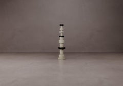 Totem Sculptures in Acid-treated Ostuni Travertine by Dainelli Studio Atelier