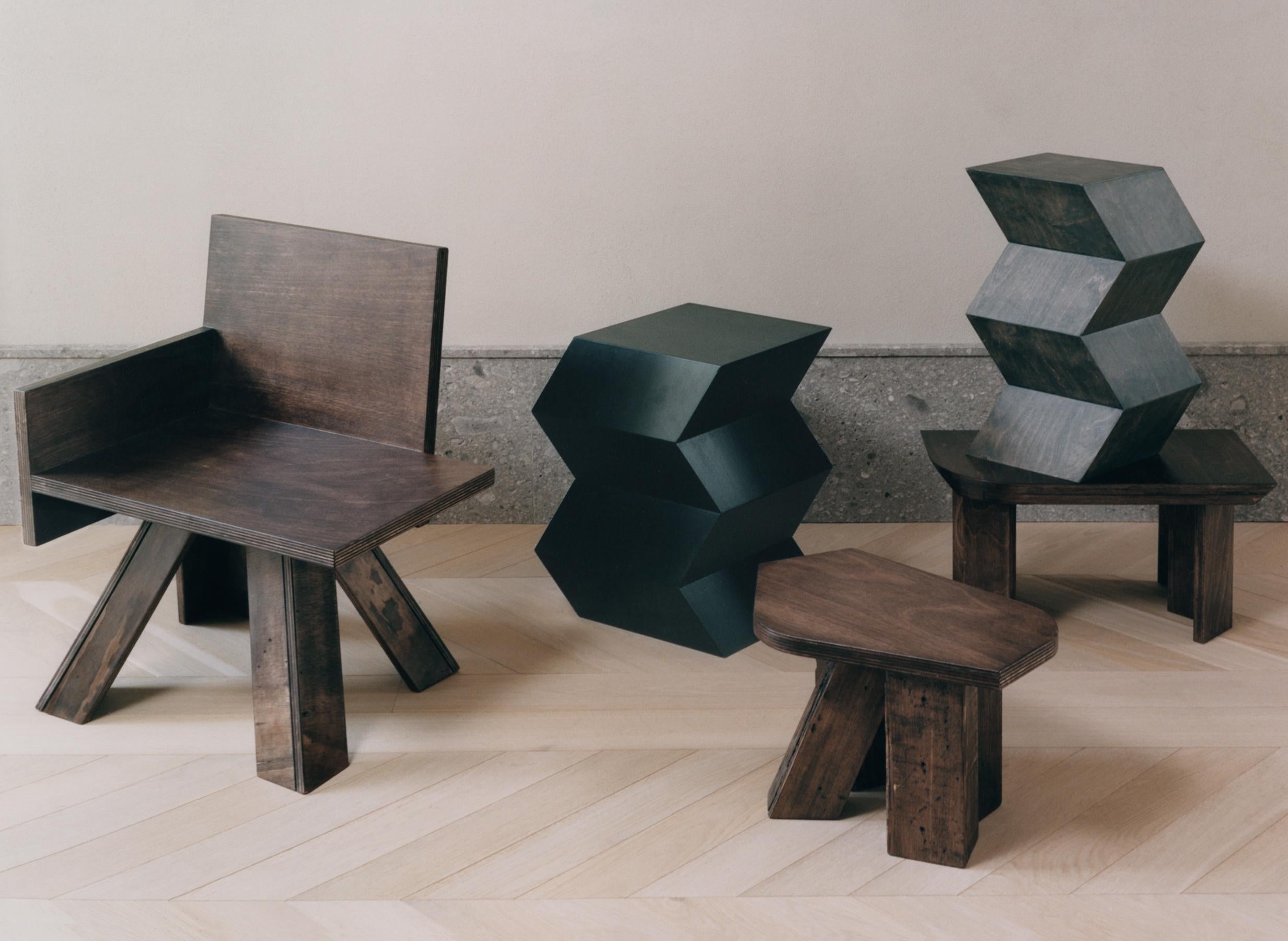 Contemporary Totem Side Table by Goons 