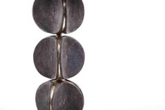 TOTEM Side Table in Shagreen and Bronze-Patina Brass by Kifu Paris
