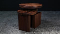 TOTEM Side Tables by AMBROZIA, Solid Walnut (Set)