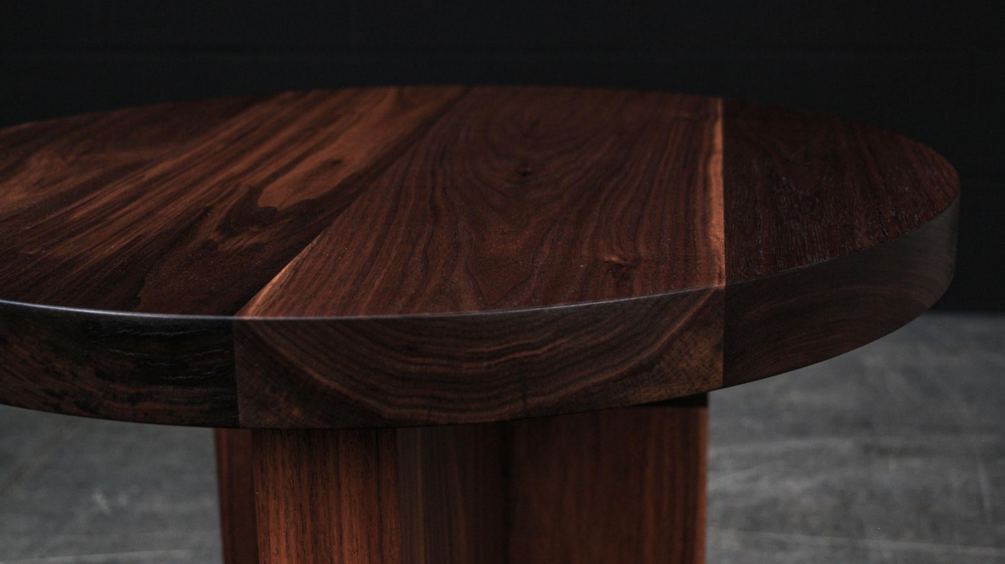 Canadian TOTEM Side Tables in Solid Walnut, by AMBROZIA, ''Floor Model'' For Sale
