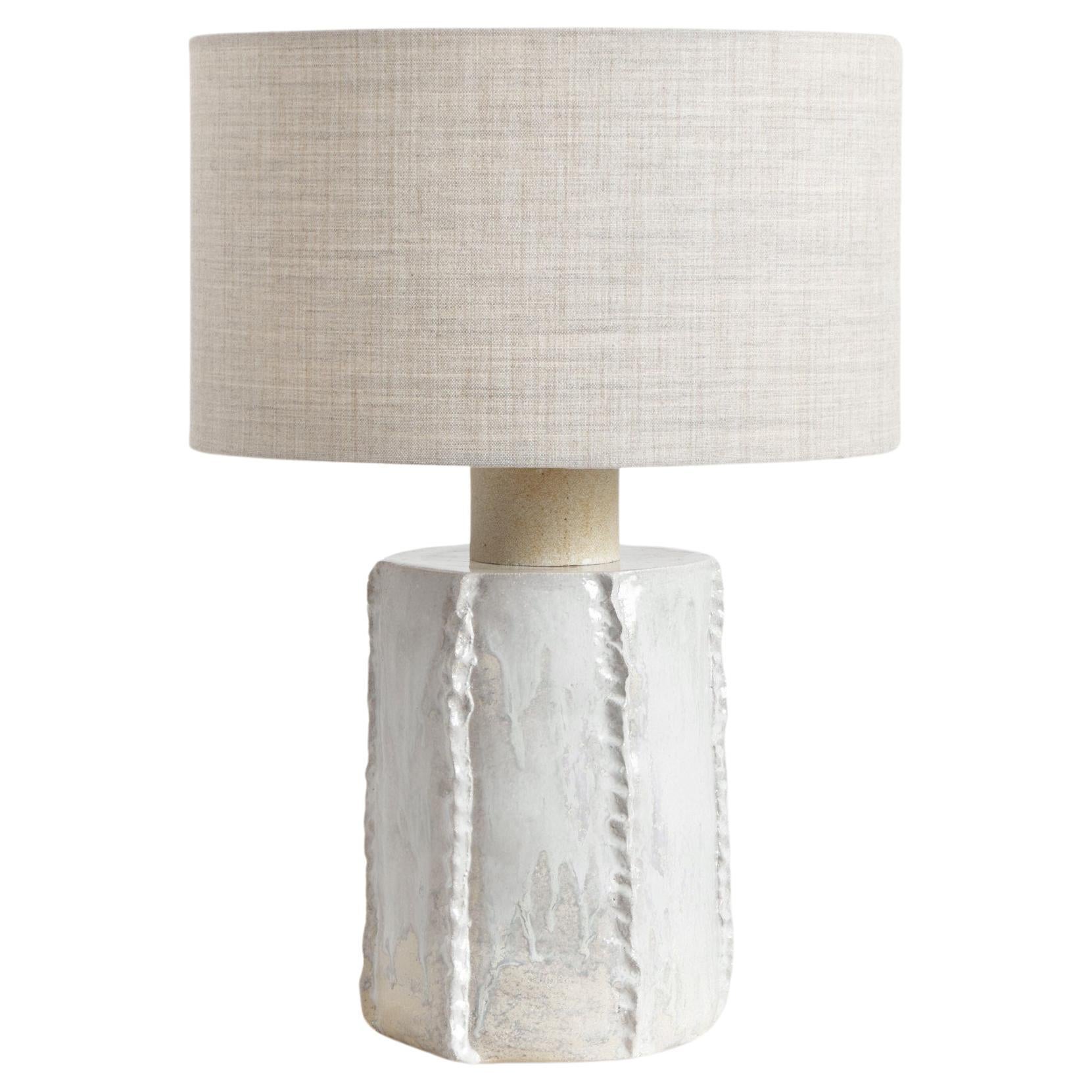 Lampe de table Totem (blanc) en vente