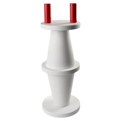 Totem White Ceramic Sculpture by Nathalie Du Pasquier