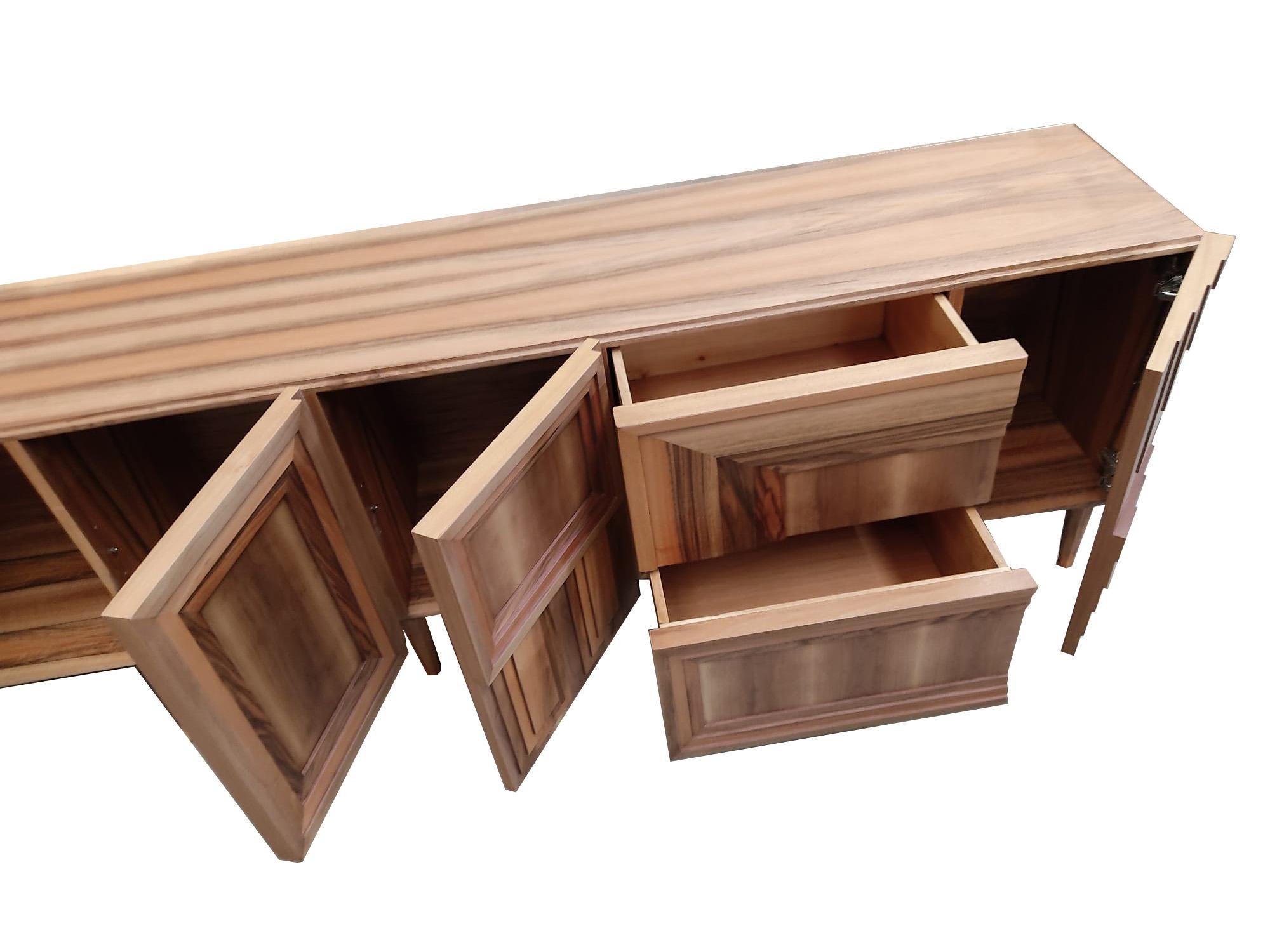 Totem Wood Sideboard, Four Doors and Two Drawers, by Lola Glamour In New Condition For Sale In Geneve, CH
