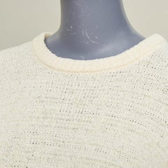 TOTEME 2022 Chenille relaxed drop shoulder cream ivory winter sweater knitwear