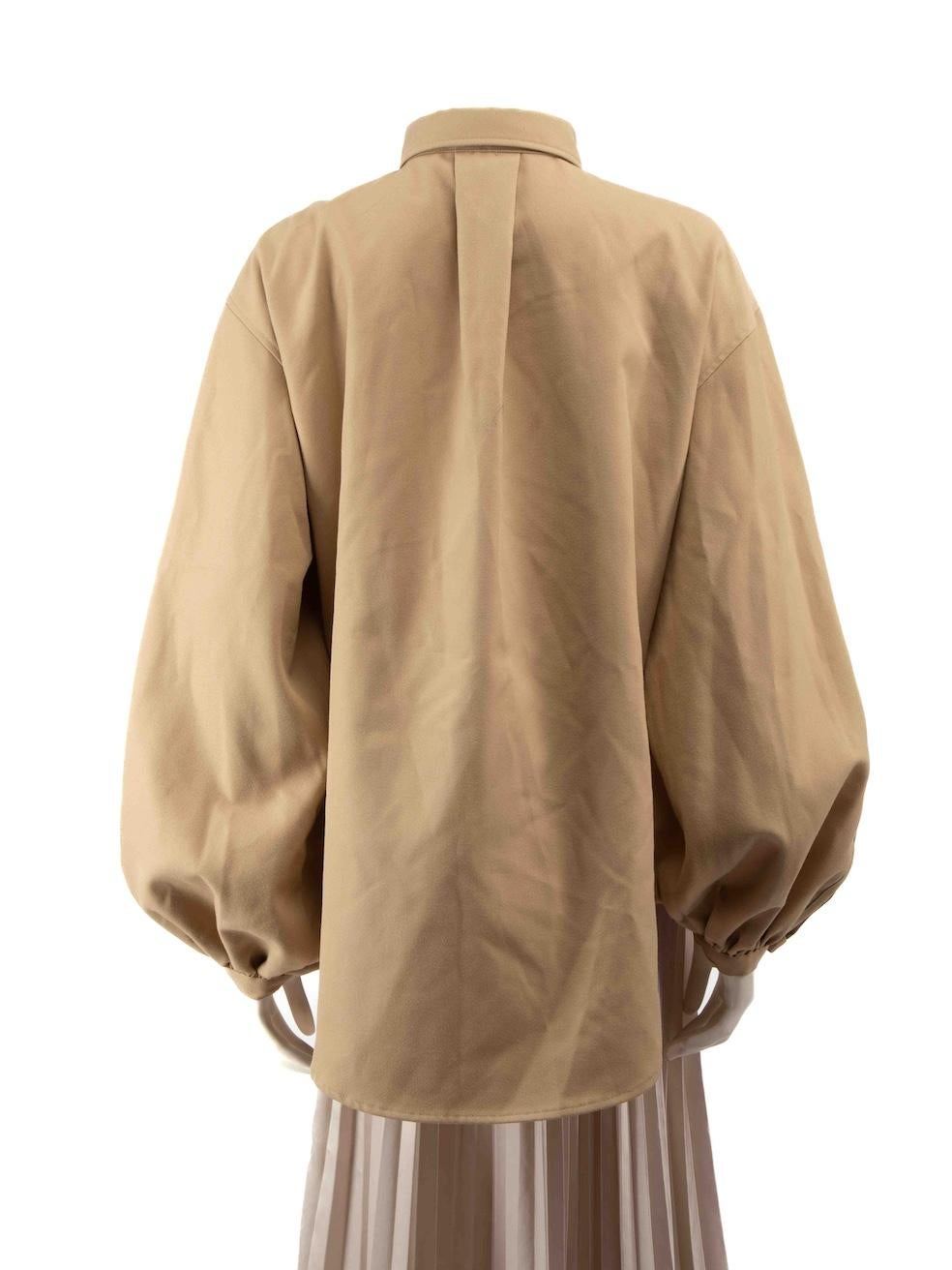 Totême Beige Novale Grain De Poudre Shirt Size S In Good Condition In London, GB