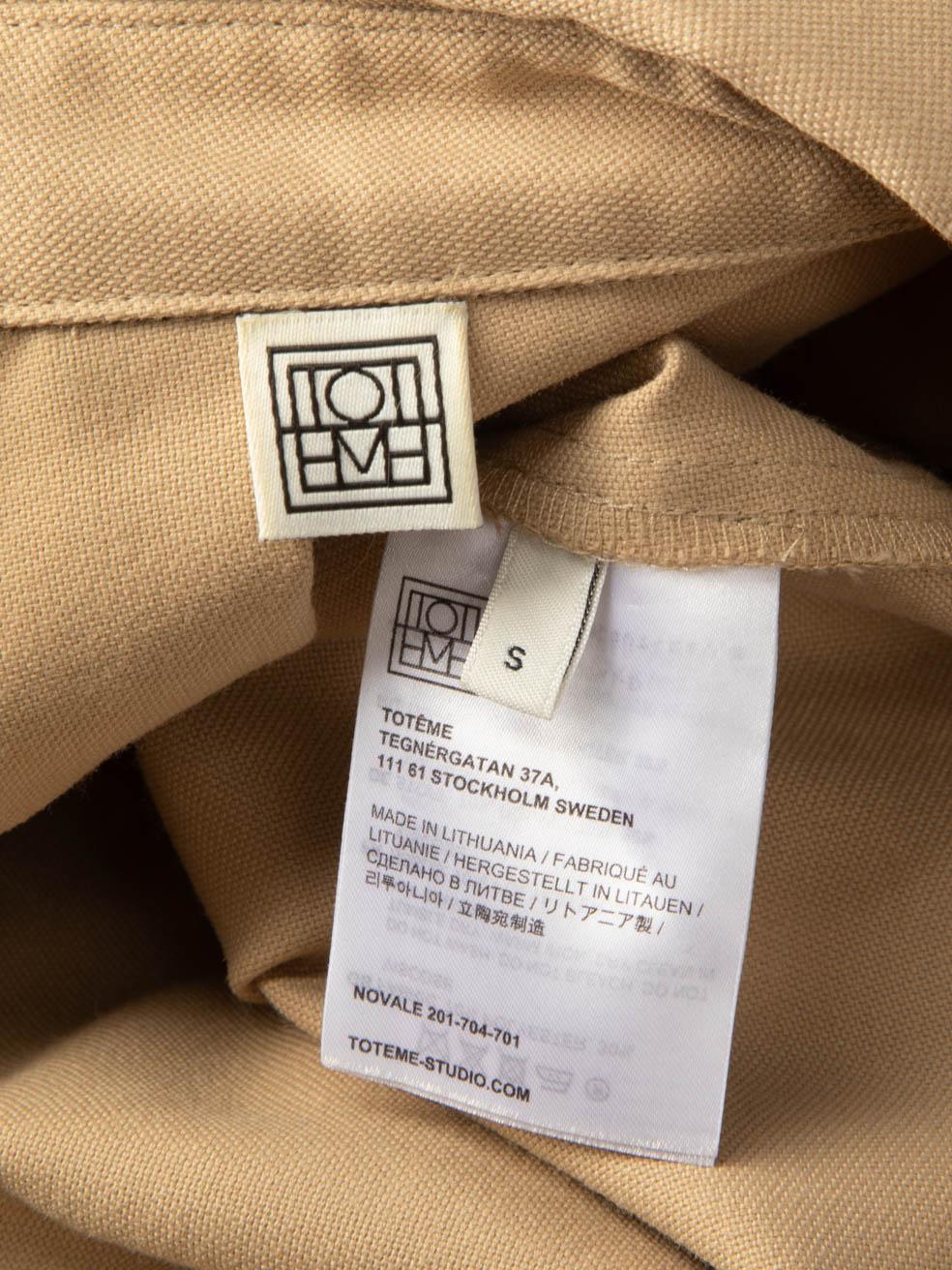 Totême Beige Novale Grain De Poudre Shirt Size S 2
