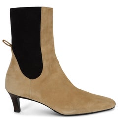 TOTEME beige suede 2022 THE MID HEEL Ankle Boots Shoes 39