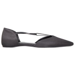 TOTEME Black Cross Strap Ballet Flats Size IT 40