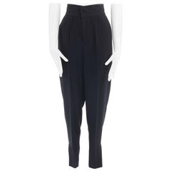 TOTEME black high waisted waistband tailored pants XS 24"