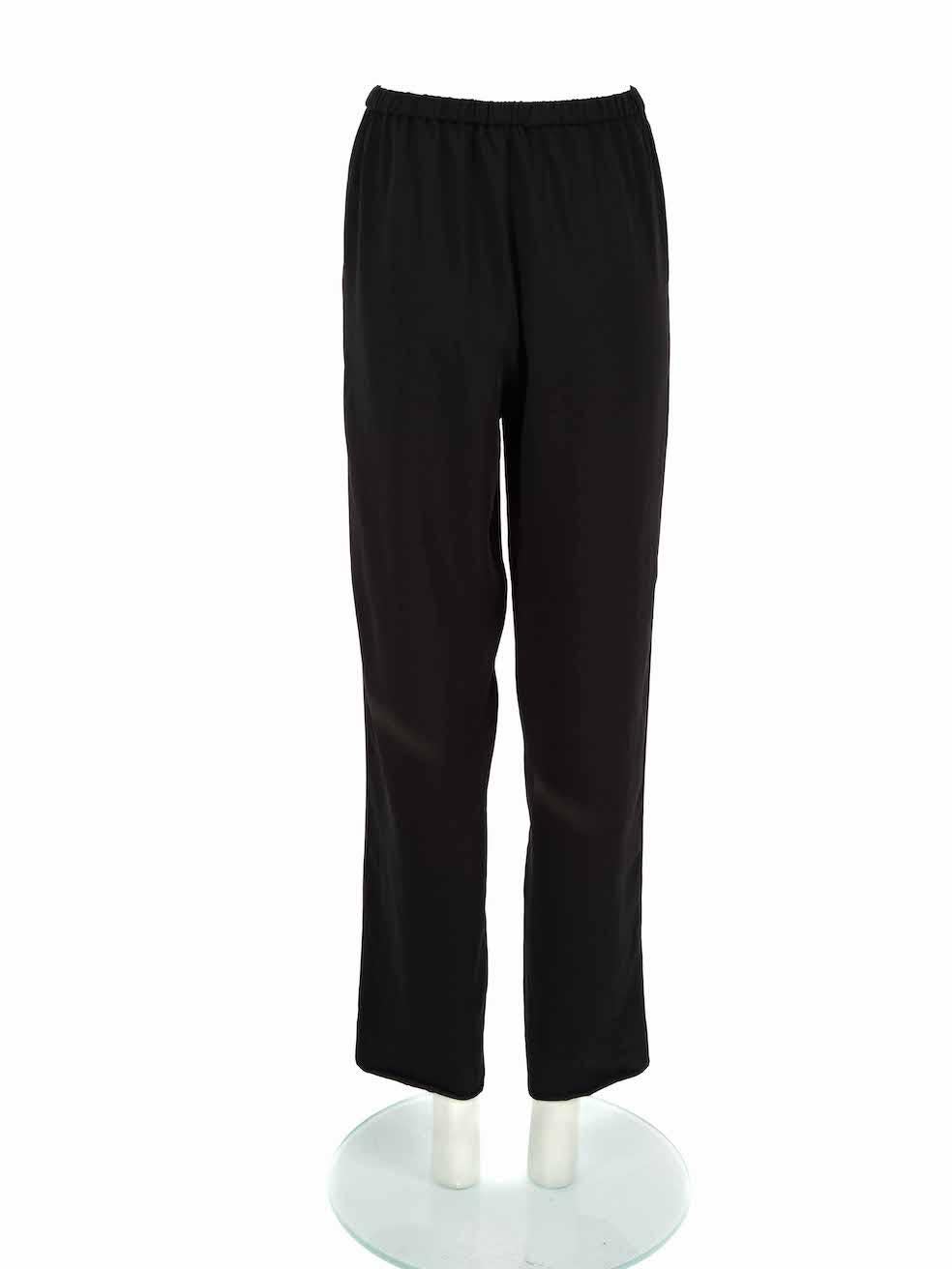 Totême Black Relaxed Fit Straight Leg Trousers Size XS In Excellent Condition For Sale In London, GB