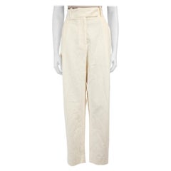 Totême Ecru Corduroy Wide Fit Trousers Size M