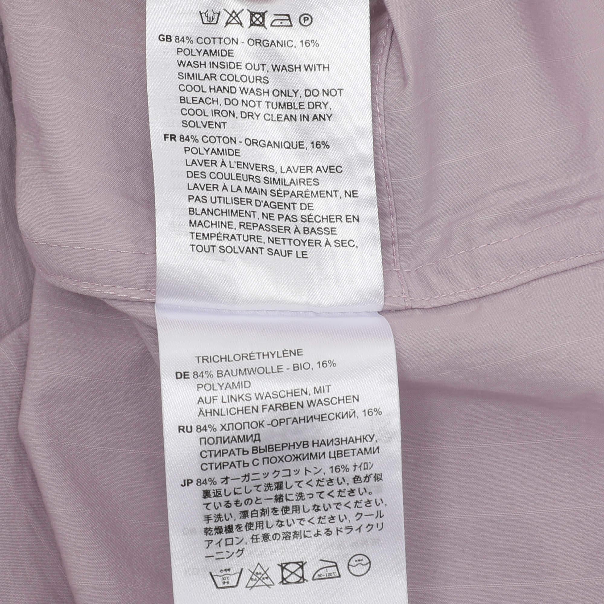 Women's Toteme Purple Cotton High Neck Poplin Tunic Mini Dress XXS For Sale