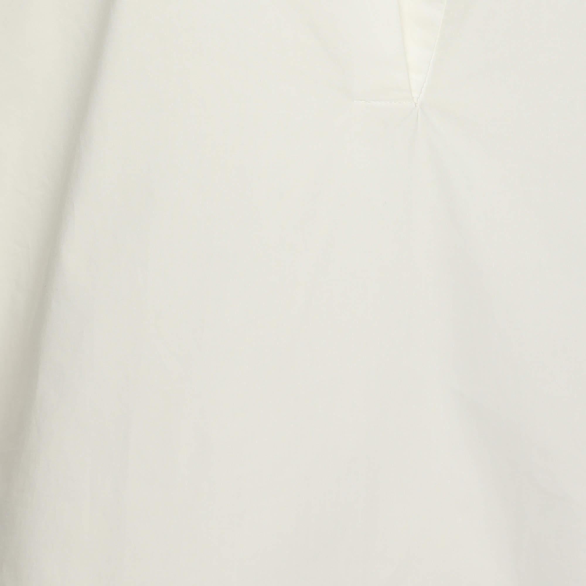 Toteme Camisa blanca de popelina de algodón L Gris en venta