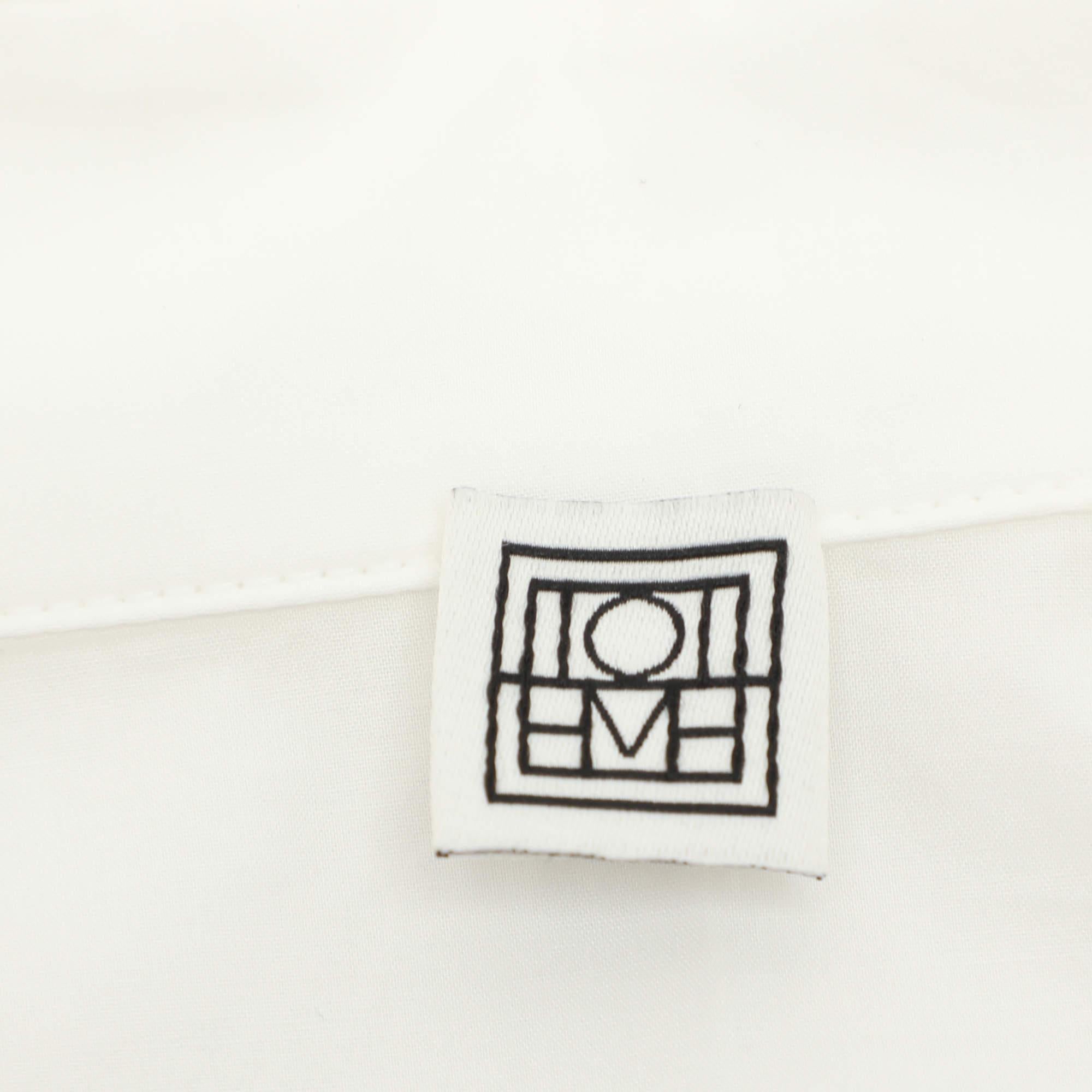 Toteme Camisa blanca de popelina de algodón L en Excelente estado para la venta en Dubai, Al Qouz 2