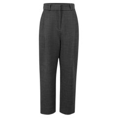 Totême Women's Grey Tech Wool Straight Trousers