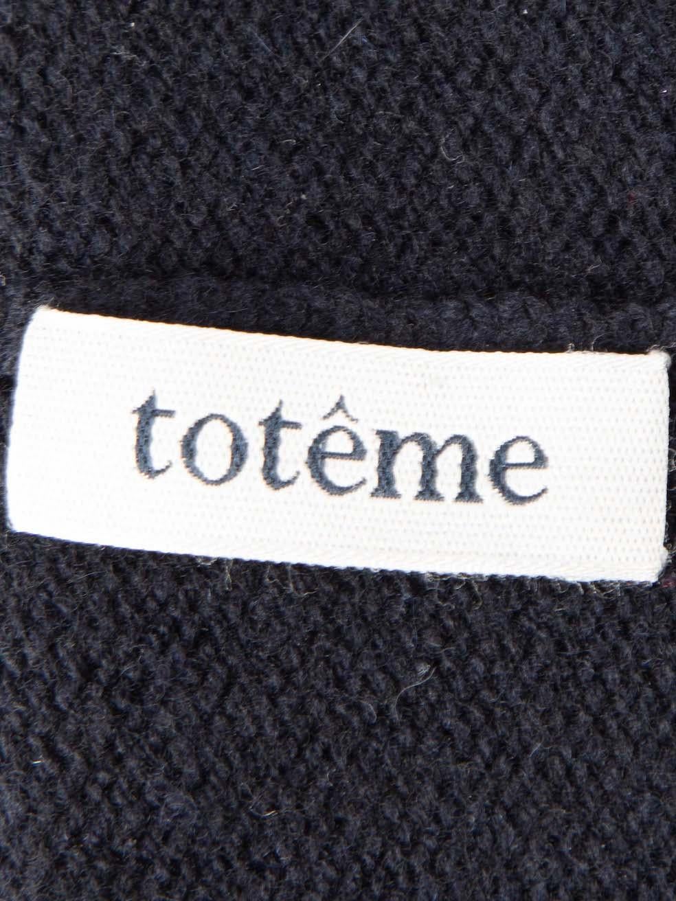 Totême Women's Navy Knitted Beanie For Sale 1