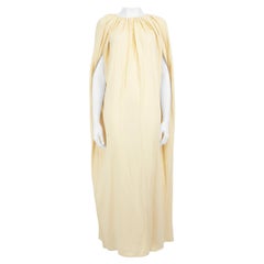 TOTÊME Yellow Maxi Gathered Cape Dress Size L