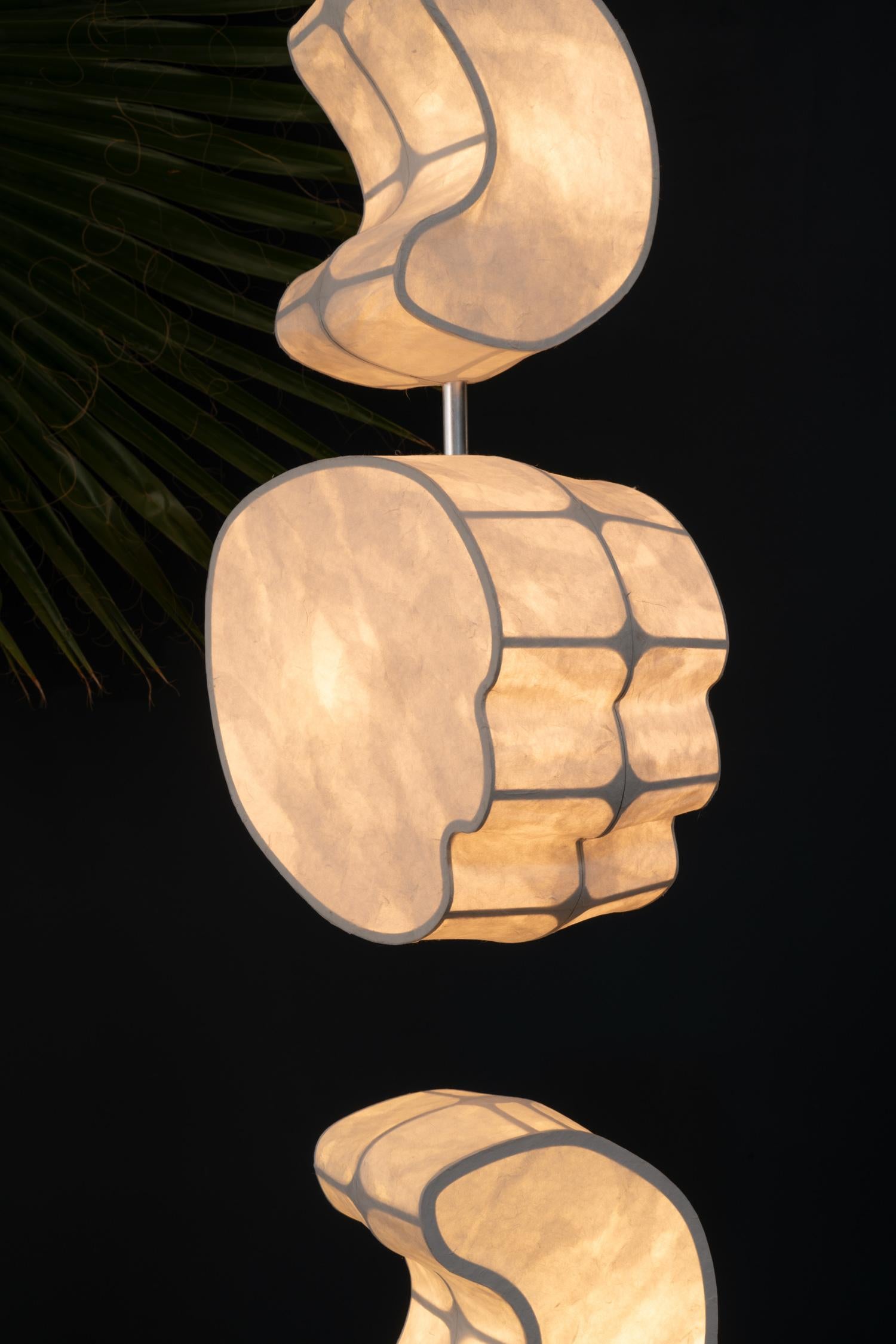 Contemporary Totemic Pendant 3(0) + Standing Lamp 2(1) by Andrea Claire Studio For Sale