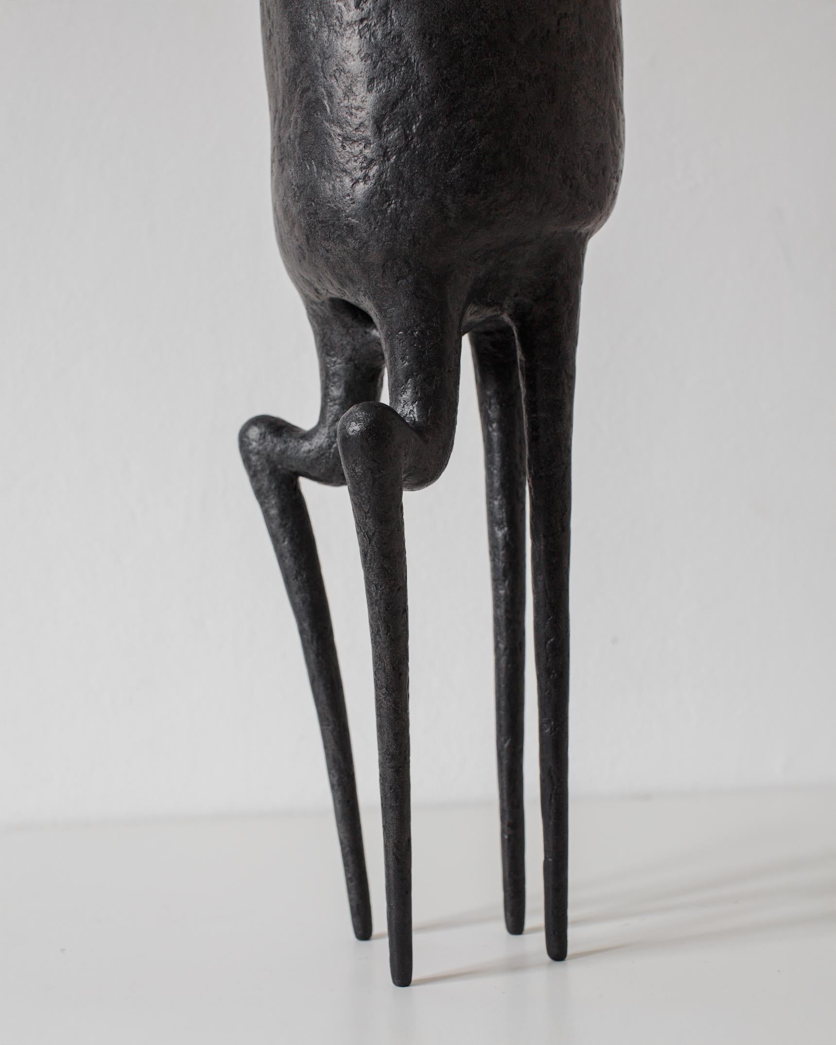 Skulpturaler Totem-Leuchter ECCLESIO, Organisches bionisches Design, Recyclingpapier im Angebot 2