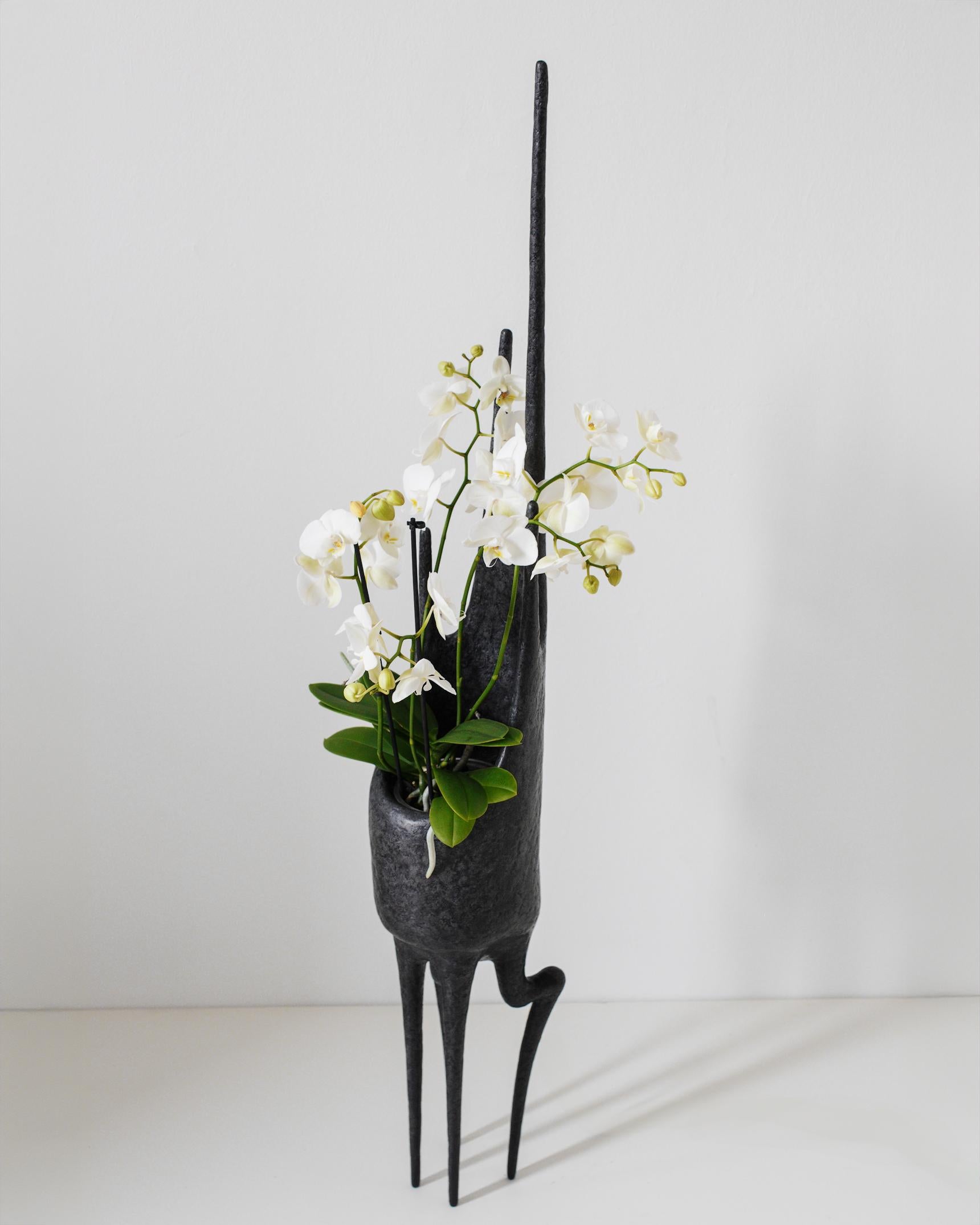 Skulpturaler Totem-Leuchter ECCLESIO, Organisches bionisches Design, Recyclingpapier im Angebot 5